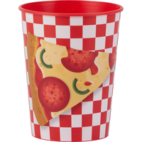 Pizza Party Favour Cup for Birthday Party Favours, 16-oz Front_Elevated