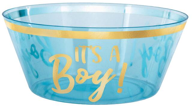 Metallic Gold & Blue It's a Boy Plastic Serving Bowl Canadian Tire