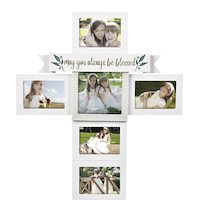 Cadre photo en forme de croix Be Blessed Front_Flat