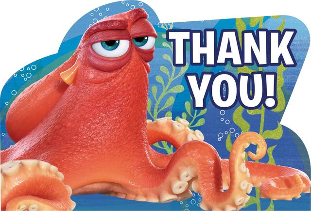 Finding Dory Thank You Notes, 8-pk Front_Flat