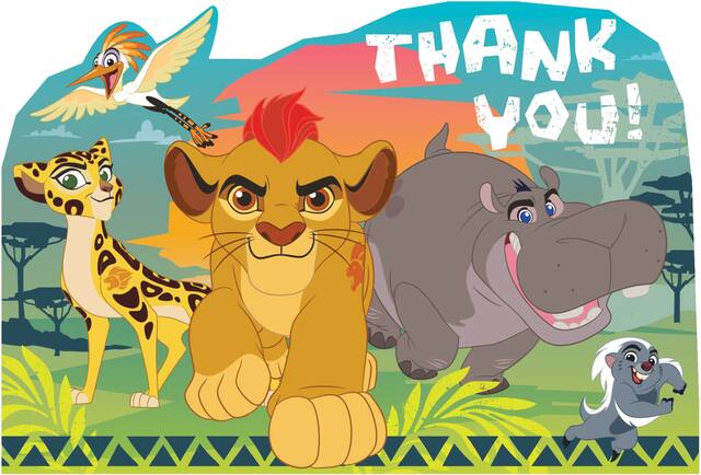 Lion Guard Thank You Notes, 8-pk Front_Flat