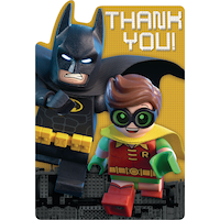 Cartes de remerciement Lego Batman, le film, paq. 8 Front_Flat