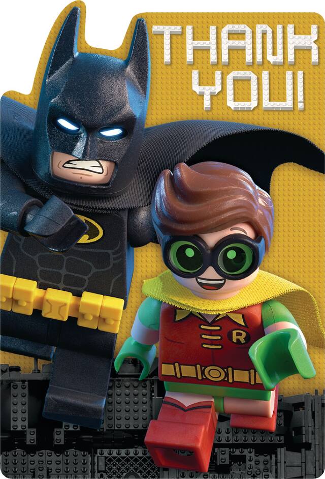 Cartes de remerciement Lego Batman, le film, paq. 8 Front_Flat