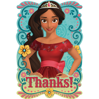 Cartes de remerciement pour fête d'anniversaire Disney Elena d'Avalor, paq. 8