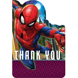 Marvel Spider-Man Webbed Wonder Birthday Party Thank You Notes, 8-pk Front_Flat