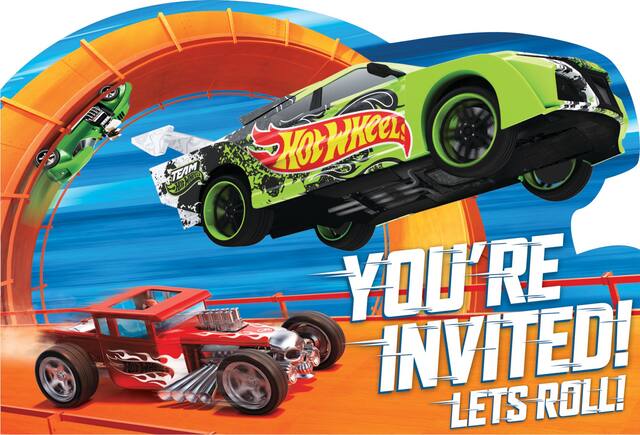 Hot Wheels Birthday Party Invitations, 8-pk Front_Flat