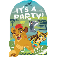 Invitations La Garde du Roi lion, paq. 8 Back_Flat