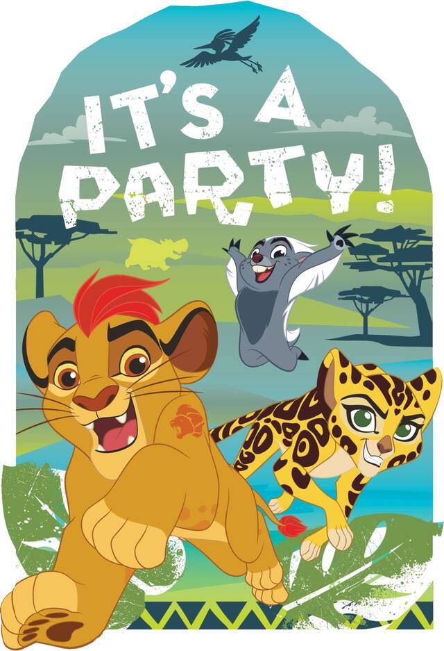 Lion Guard Invitations, 8-pk Back_Flat