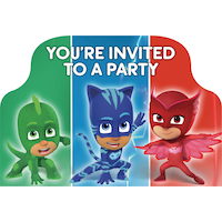 PJ Masks Birthday Party Invitations, 8-pk Front_Flat