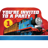 Thomas the Tank Engine Birthday Party Invitations, 8-pk Front_Flat
