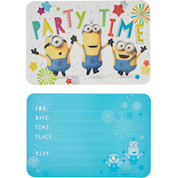 Minion Birthday Party Invitations, 8-pk Front_Flat