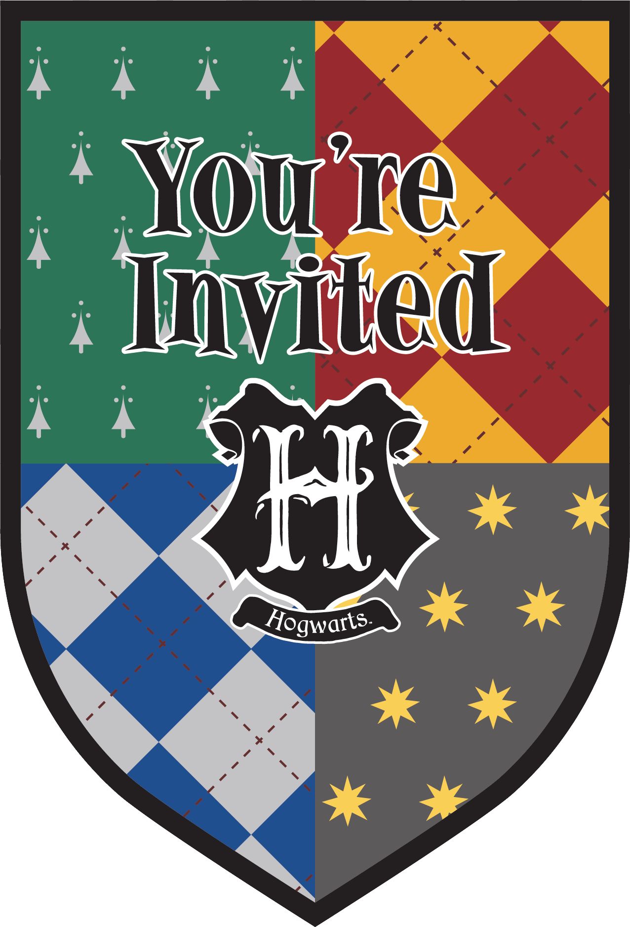 Harry Potter Birthday Party Invitations, 8-pk Front_Flat