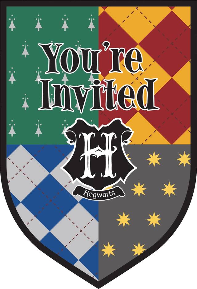 Harry Potter Birthday Party Invitations, 8-pk Front_Flat