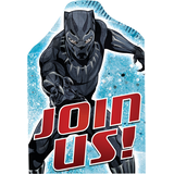 Black Panther Birthday Party Invitations, 8-pk Front_Flat