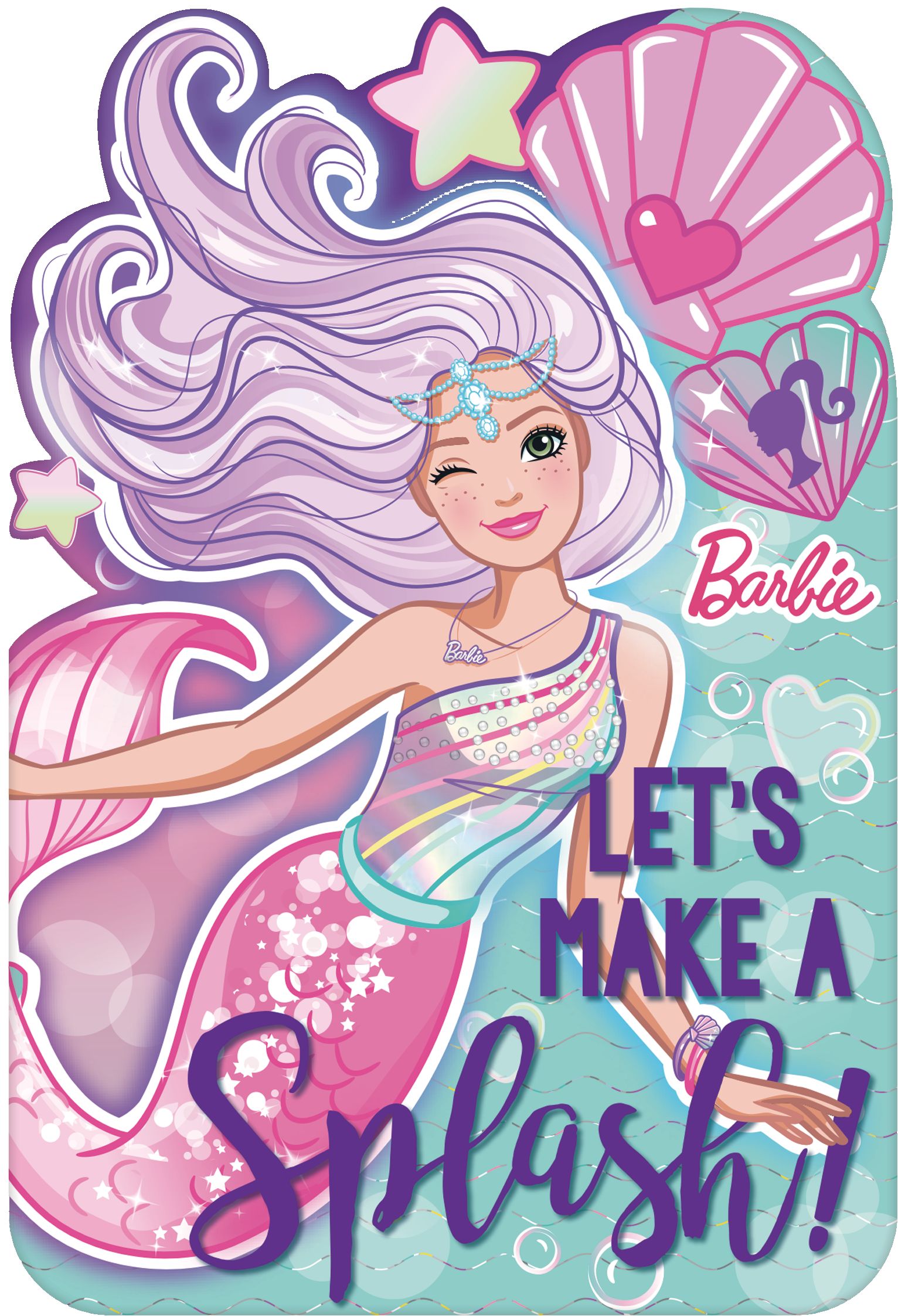 Barbie Mermaid Birthday Party Invitations, 8-pk Front_Flat