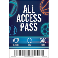 Birthday Baller Invitations for Sports Themed Parties, 8-pk Front_Flat