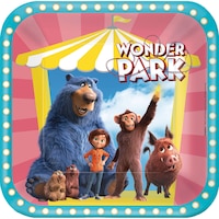 Wonder Park Birthday Party Lunch Plates, 8-pk Overhead_Flat