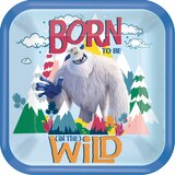 Assiettes à dîner jetables pour fête d'anniversaire, Les abominables petits-pieds, 9 po, paq. 8 Overhead_Flat