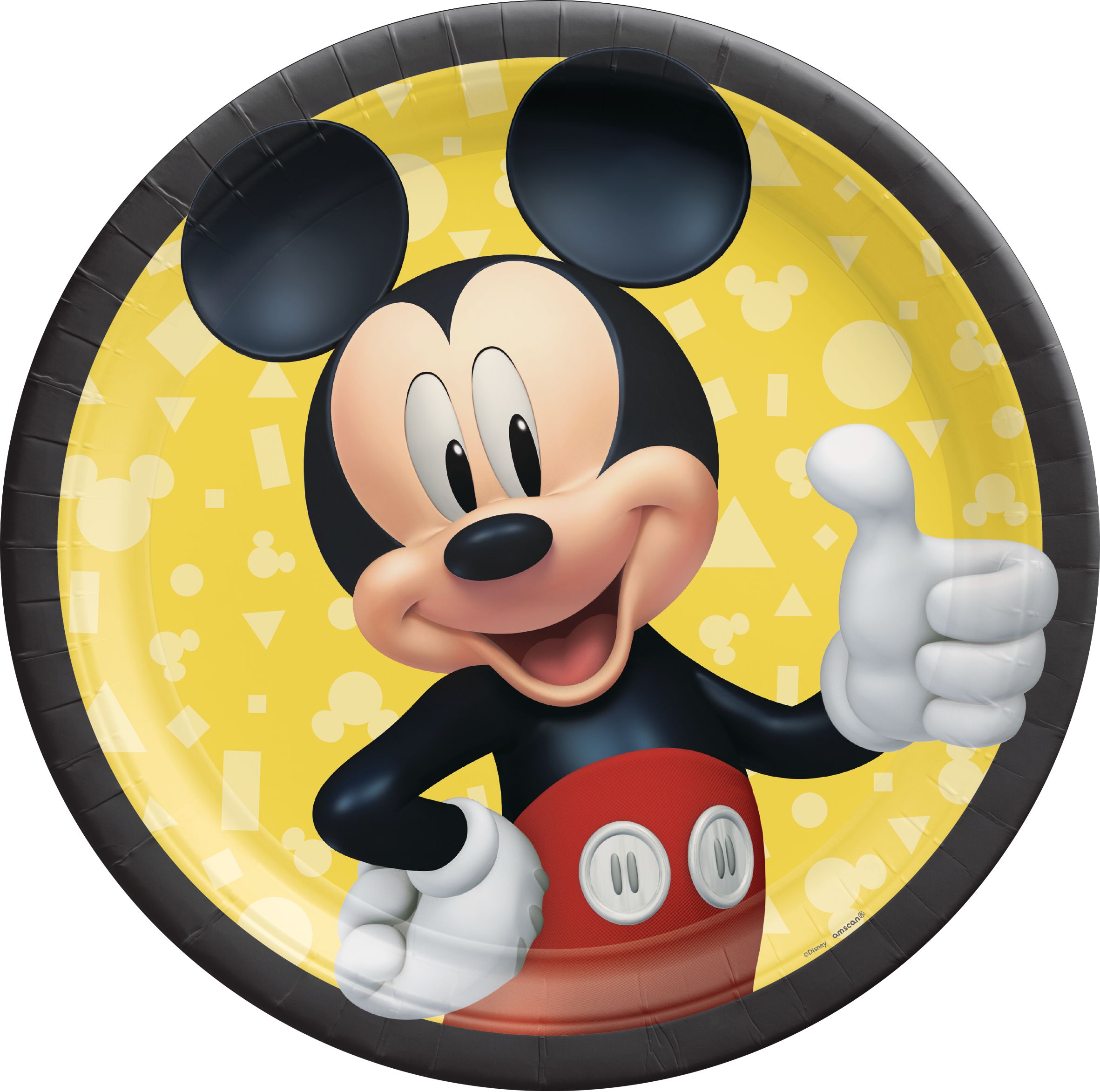 Assiettes à dîner pour fête d'anniversaire, Disney Mickey Mouse Forever, 9 po, paq. 8 Overhead_Flat