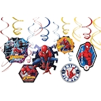 Disney Marvel Spider-Man Pinata Hanging Pull String Decoration, Blue/Red,  21.5-in, Holds 2lb of Pinata Filler, for Birthday Parties