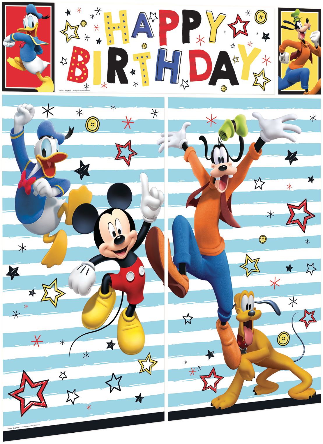 Mickey Mouse Scene Setter with Photo Booth Props Front_Angled_Right