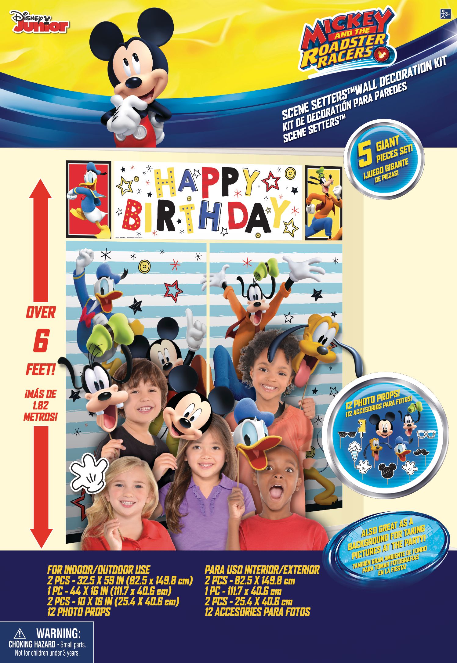 Mickey Mouse Scene Setter with Photo Booth Props Front_Flat