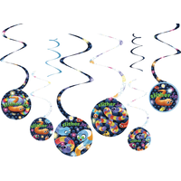 Slither.io Hanging Swirl Birthday Party Decorations, 8-pc Front_Flat