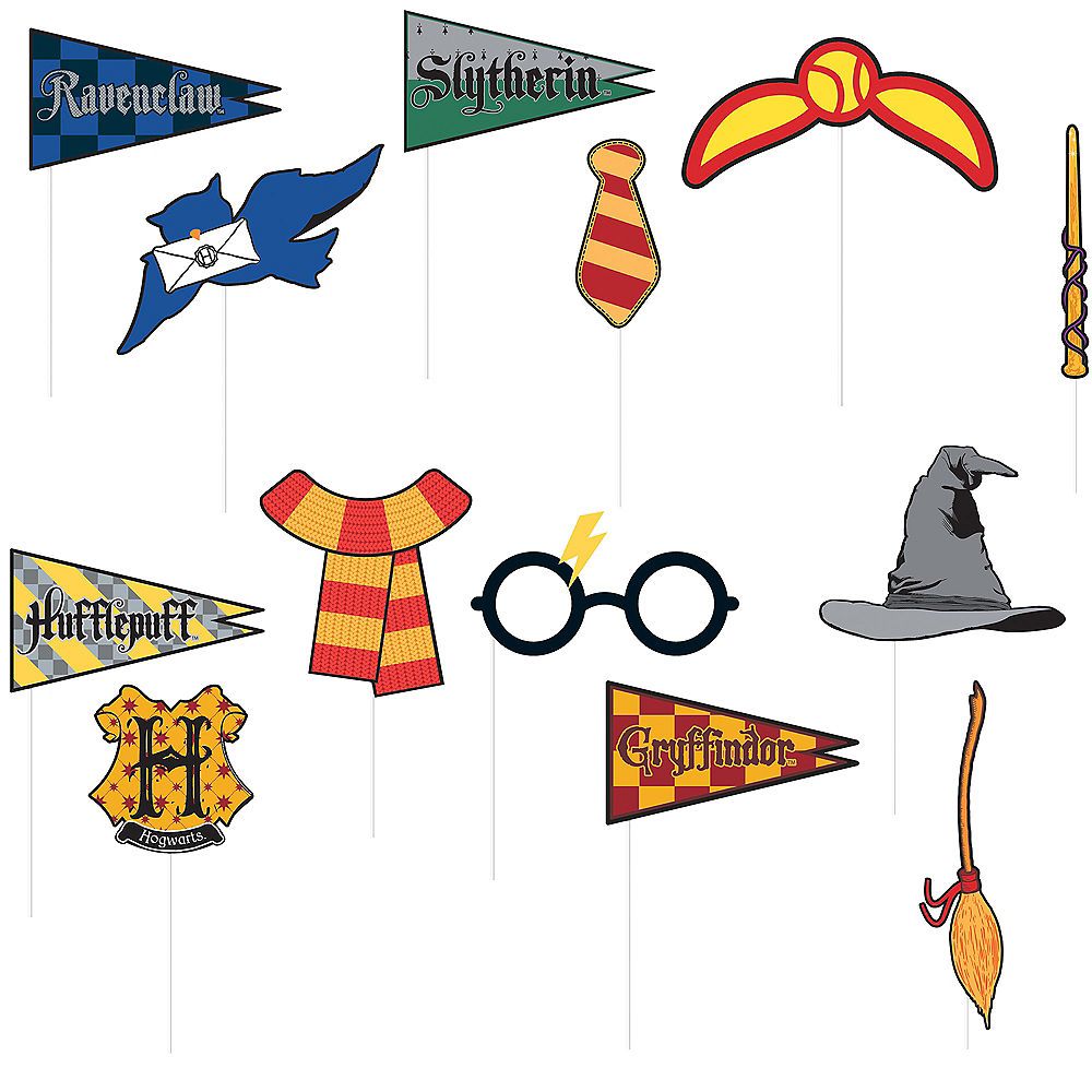 Décoration murale pour fête d’anniversaire Harry&nbsp;Potter avec accessoires photo, paq. 15 Front_Flat