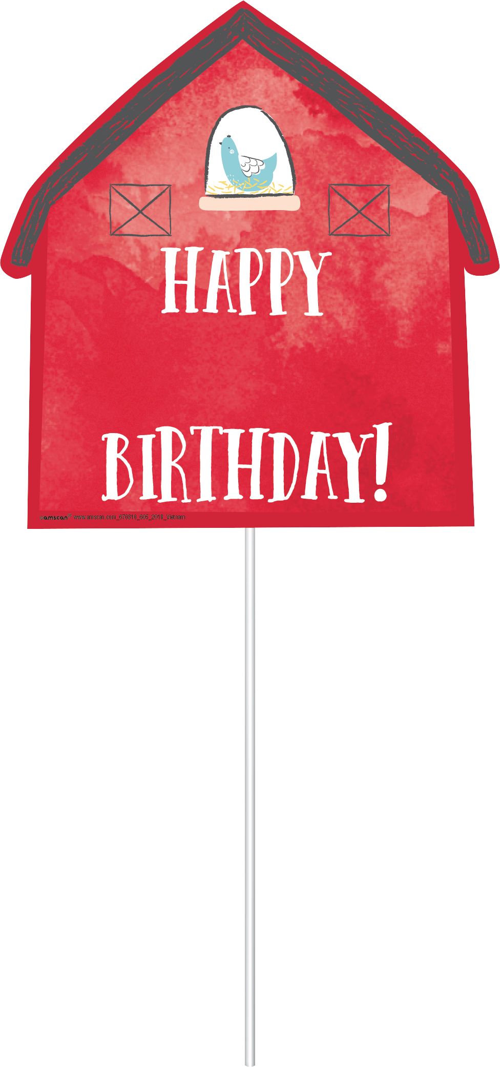Friendly Farm Scene Setter Birthday Party Decoration with Photo Booth Props, 16-pc Front_Flat