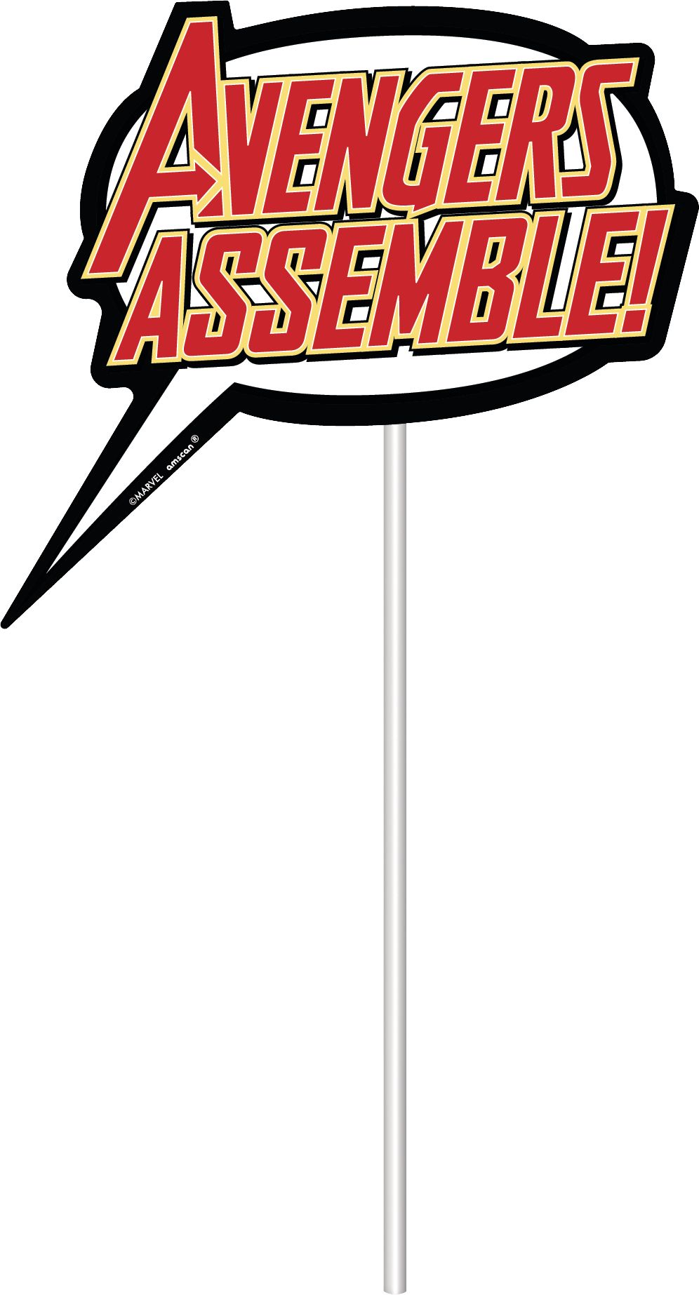 Marvel Powers Unite Birthday Party Photo Booth Kit, 16-pc Front_Flat