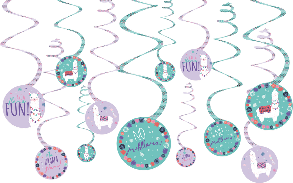 Décorations en spirales faciles à suspendre pour fête d’anniversaire