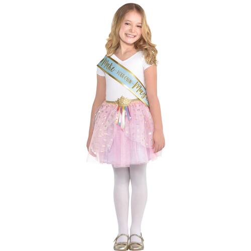 Disney Princess Once Upon A Time "Make Your Own Magic" Metallic Sashes, Blue/Gold, One Size, 8-pk, Wearable Accessories for Birthdays