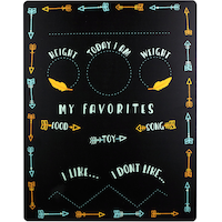 Baby Milestones Chalkboard Sign with Arrows Front_Flat