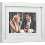 "We Decided on Forever" Picture Frame Decoration, Silver, 7-in, for Wedding/Engagement Party Front_Angled_Right