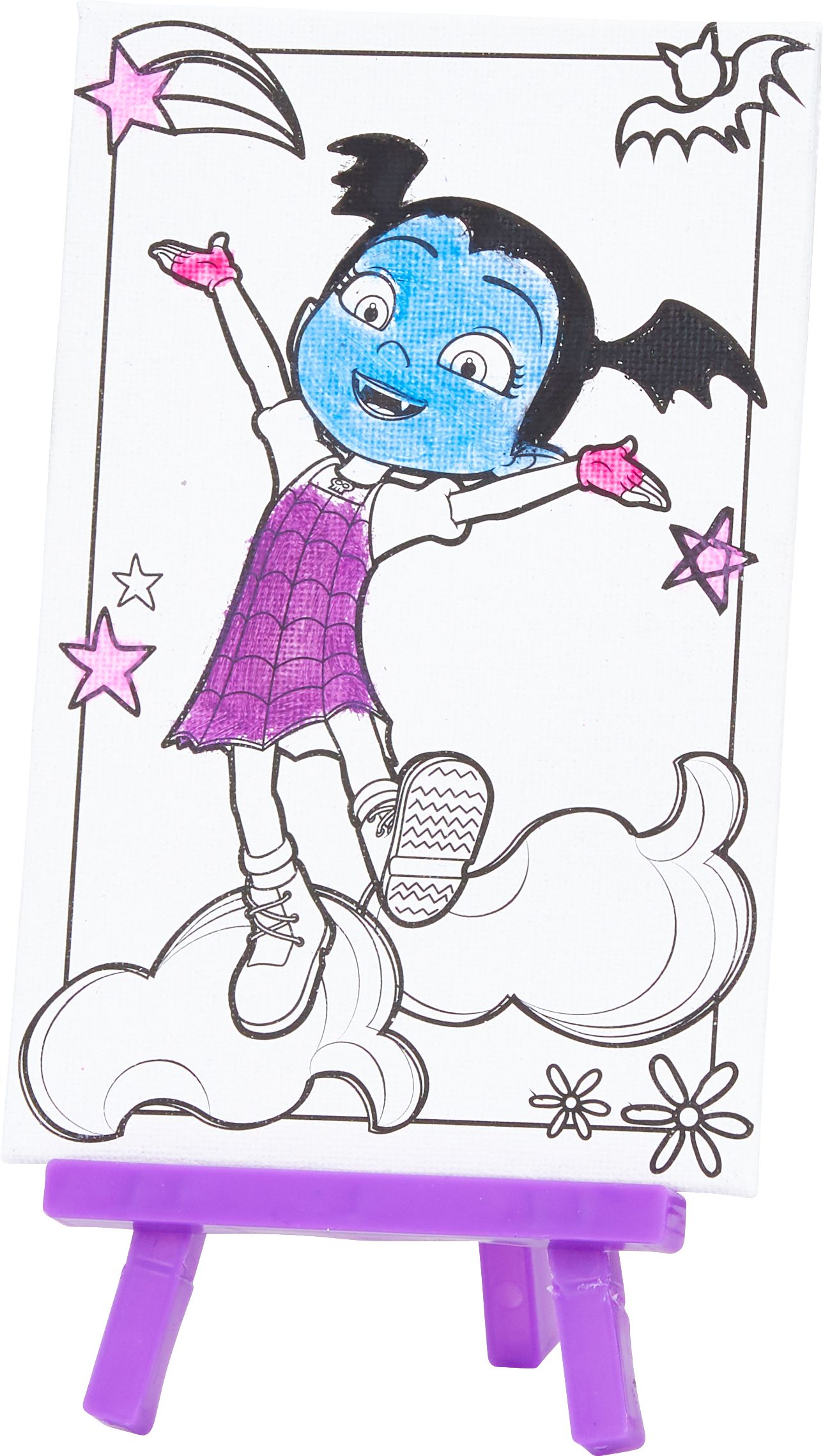 Disney Vampirina Paint & Canvas Set for Birthday Parties, 9-pc, Ages 3+ Front_Angled_Left