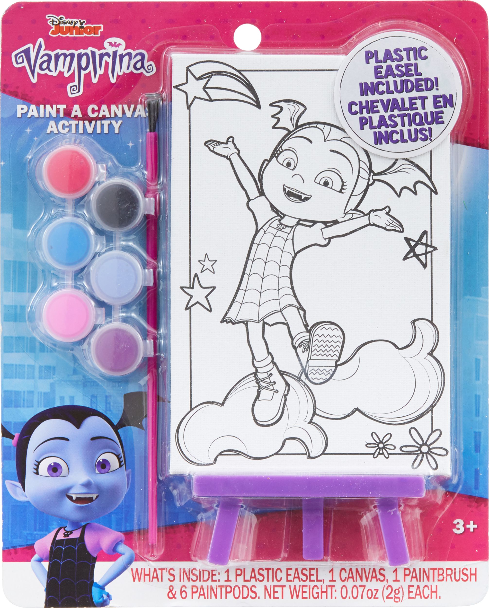 Disney Vampirina Paint & Canvas Set for Birthday Parties, 9-pc, Ages 3+ Front_Flat