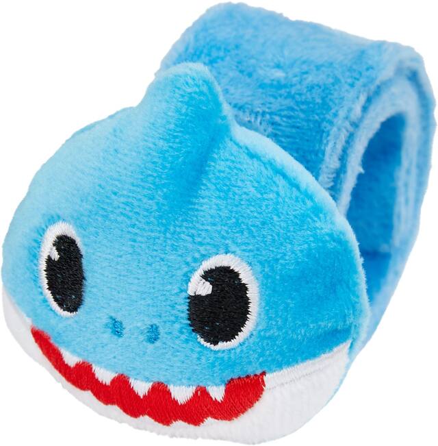 Baby Shark Singing Plush Slap Bracelet Front_Angled_Left