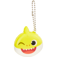Baby Shark Keychain Squishies, Pink/Yellow/Blue, 4-pk, for Birthday/Party Favour Front_Flat