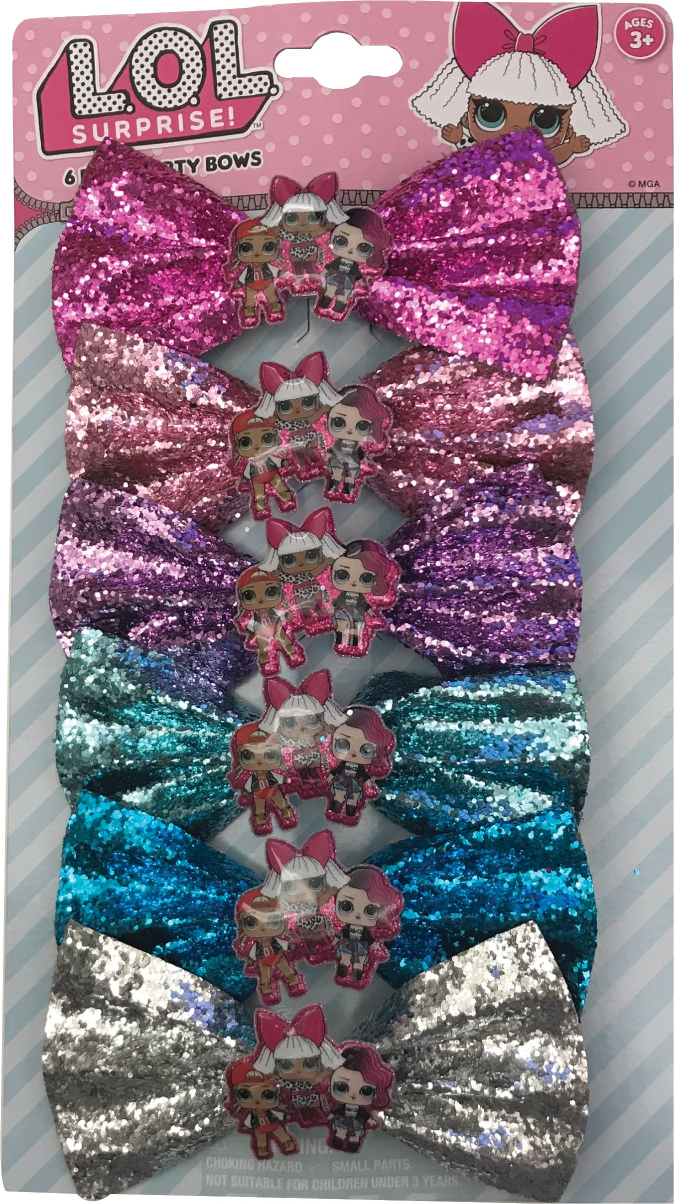 LOL Surprise Glitter Bow Party Pack for Birthday Party Favours, 6-pk, Ages 3+ Front_Flat