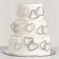 Double Heart Wedding Cake Picks, 12-pk