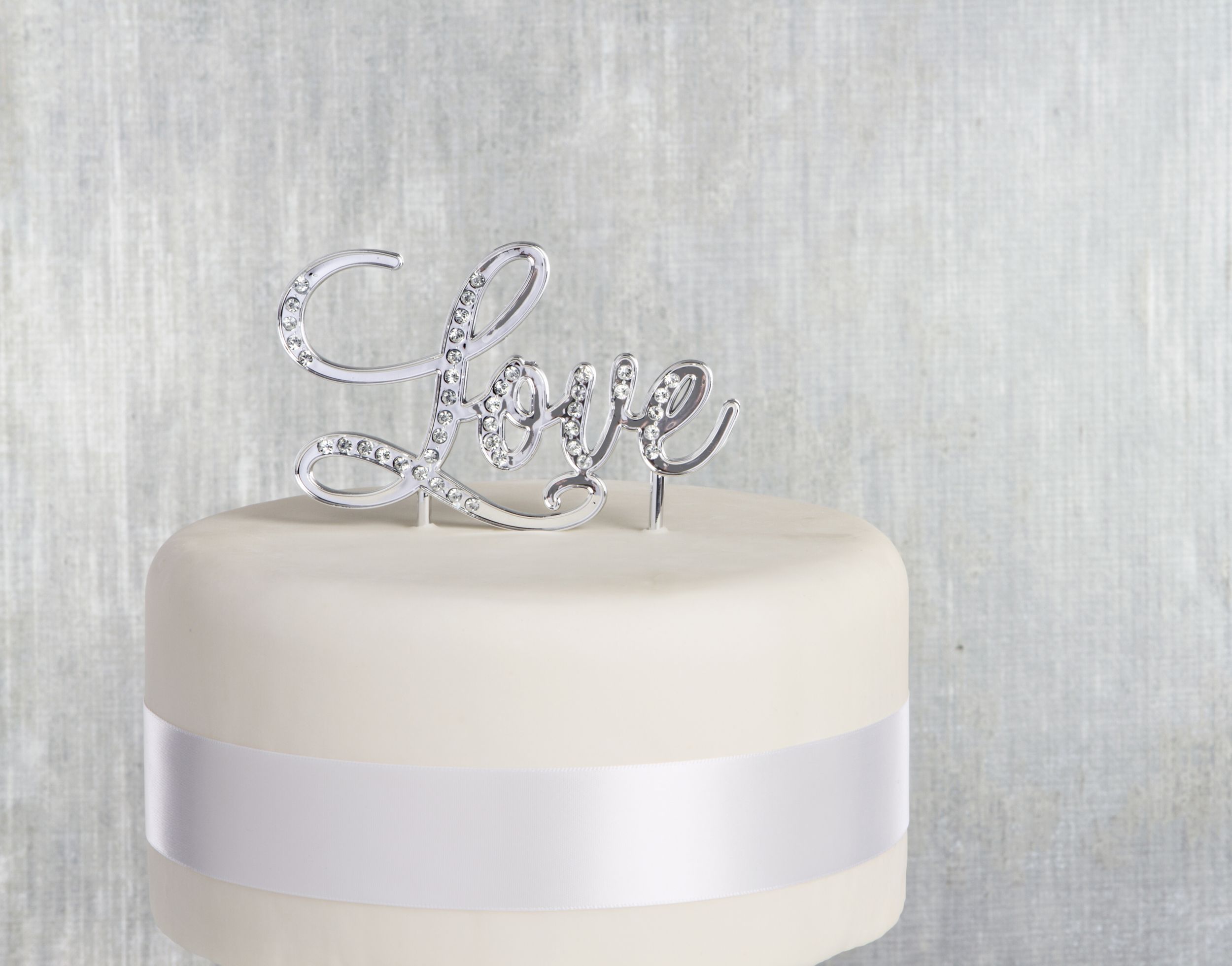 Love Wedding Cake Topper Front_Flat