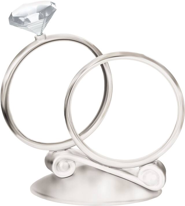 Rings Wedding Cake Topper Front_Flat