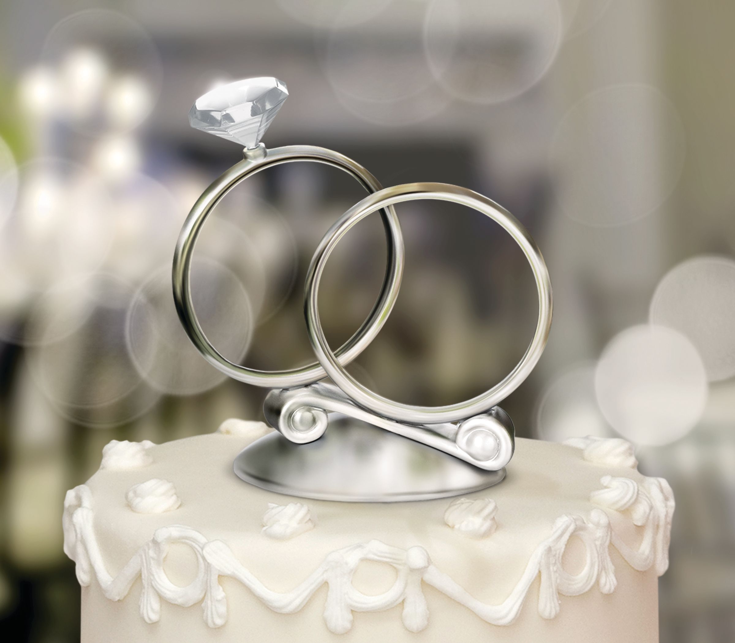 Rings Wedding Cake Topper Front_Flat