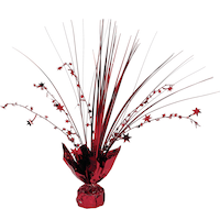 Centre de table fontaine, 12 po, rouge Front_Flat