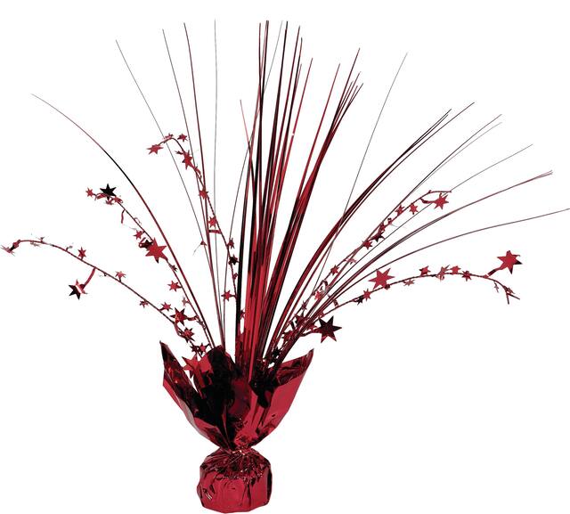 Centre de table fontaine, 12 po, rouge Front_Flat