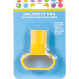 Balloon Tying Tool, Yellow, 3-in, for Birthday/New Year's Eve/Graduation Front_Flat
