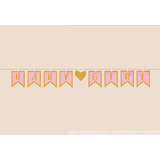 Banderole à pinces à linge Baby Girl scintillante Front_Flat