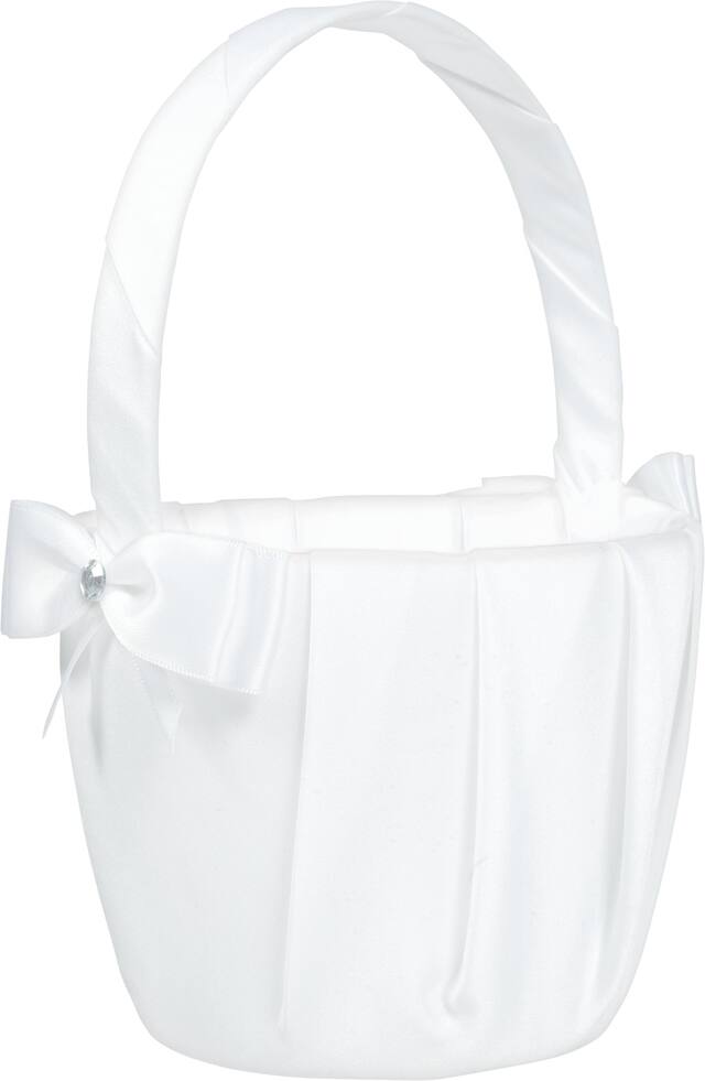 Panier pour bouquetière avec boucle blanche Front_Angled_Left