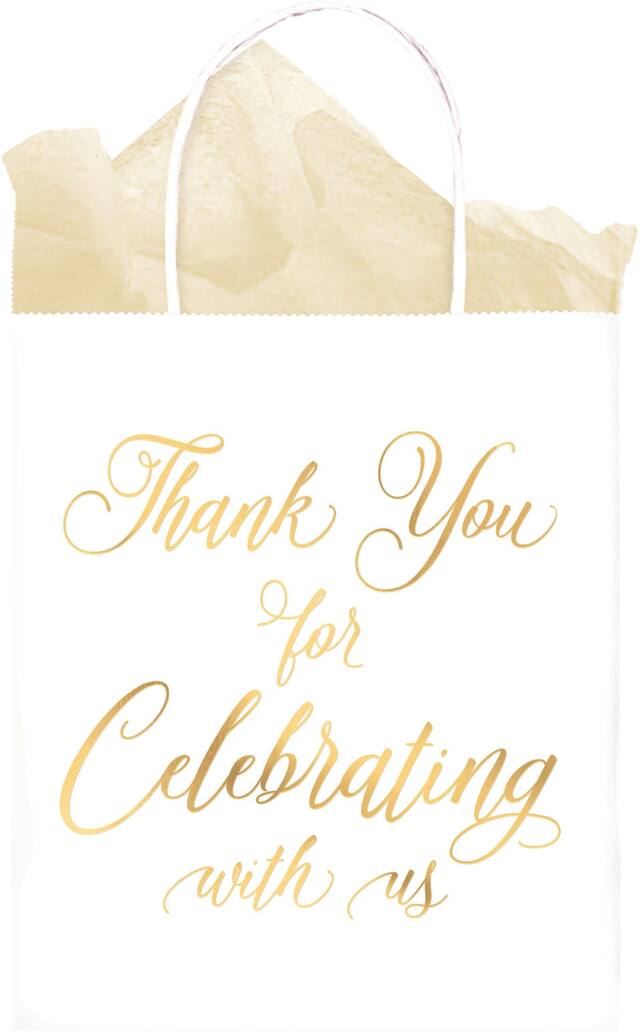 Thank You for Celebrating with Us Gift Bags, 10-pk Front_Flat