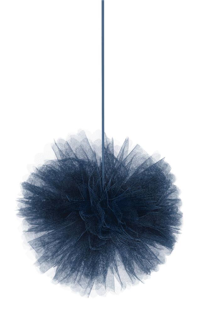 Pompons en tulle bleu marine, paq. 3 Front_Flat